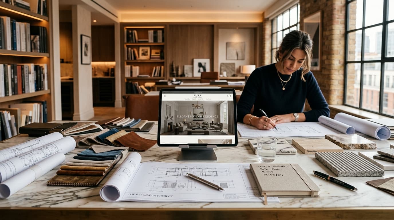 Digital Marketing for Interior Designers: The Complete Guide (2026) - Article by Amfor Studio