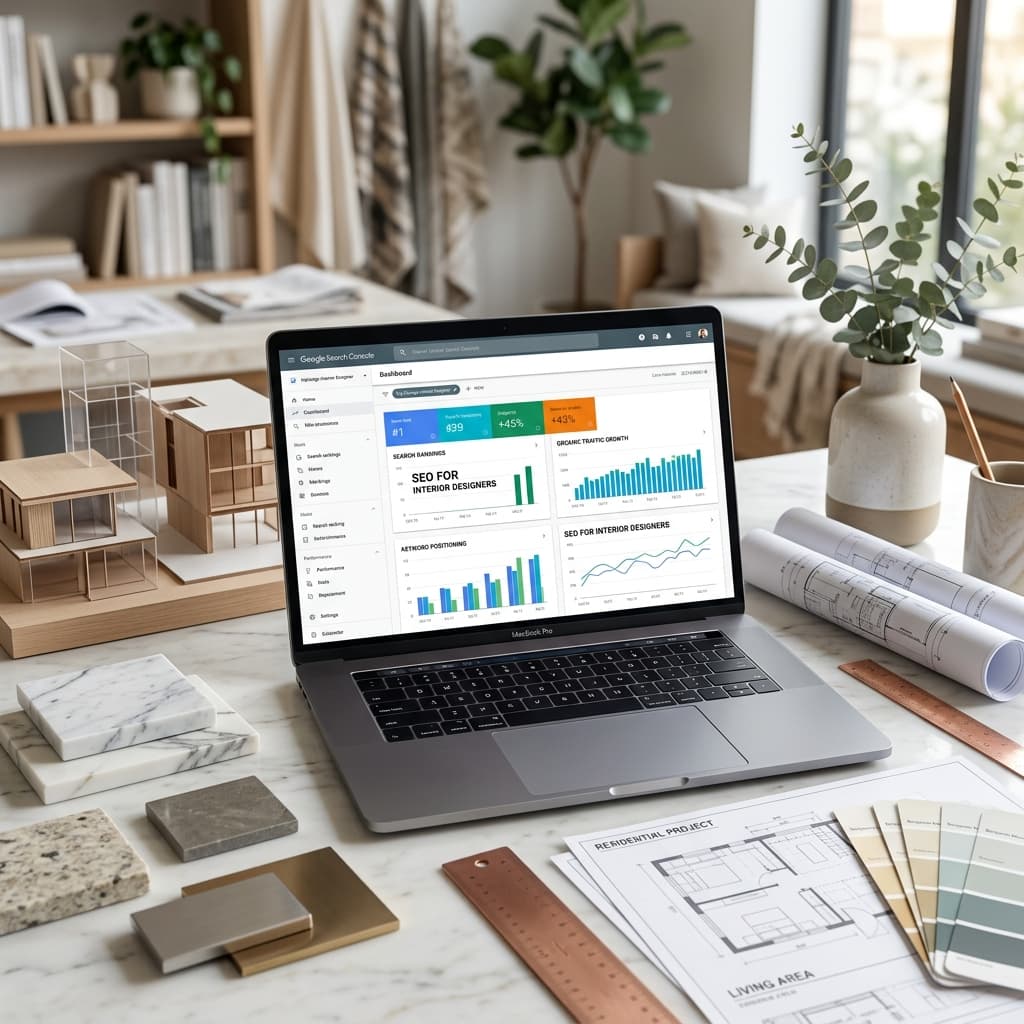Interior designer improving Google rankings through technical SEO and web development